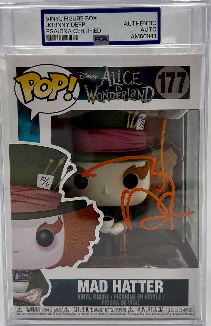 Johnny Depp Signed Funko Pop #177 Mad Hatter - PSA & JSA
